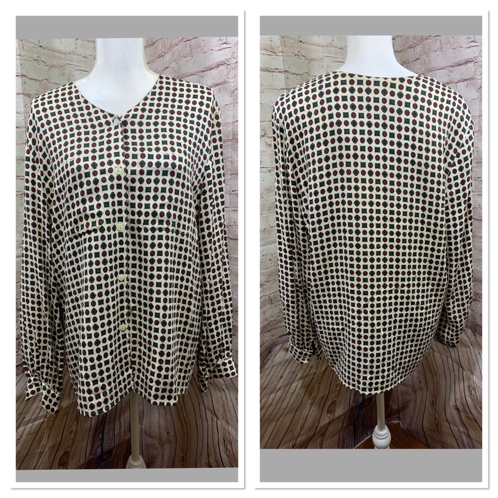 Vintage Liz Claiborne Button down Americana SZ 14